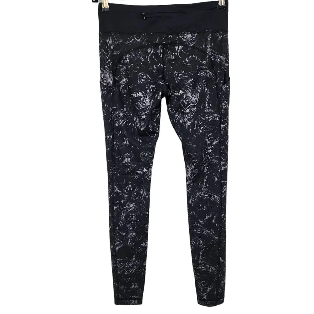 Lululemon Speed Tight II Full On Luxtreme Pockets in Grey and Black Size 8